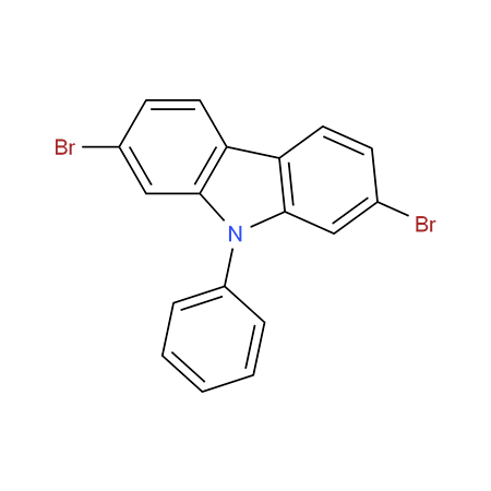 2,7-Dibromo-9-phenyl-9H-carbazole CAS:444796-09-2